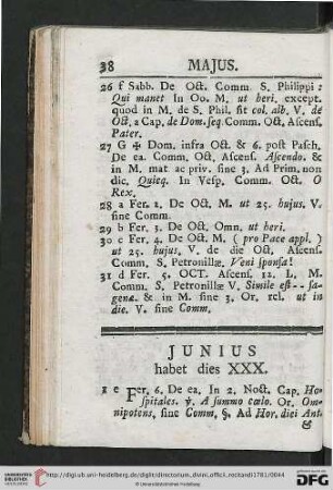 Junius habet dies XXX.