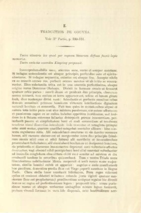 E. Traduction de Gouvea
