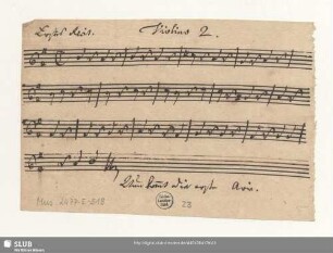Violino 2. Erstes Recit[ativ].