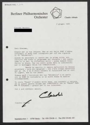 Brief an Giacomo Manzoni, 02.06.1994