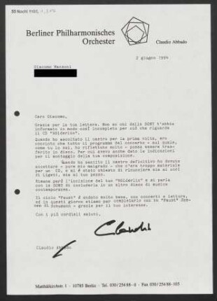 Brief an Giacomo Manzoni, 02.06.1994