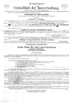 Anzeiger zum Zentralblatt der Bauverwaltung, No. 12