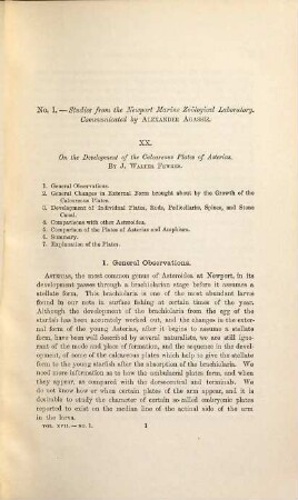 Bulletin of the Museum of Comparative Zoology. 17. 1888/89
