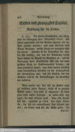 Sieben und zwanzigstes Capitel. Anleitung für die Kinder