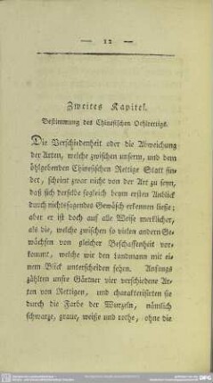 Zweites Kapitel. Bestimmung des Chinesischen Oehlrettigs