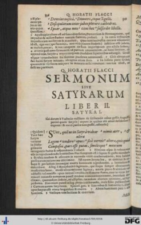 Sermonum Sive Satyrarum Liber II.