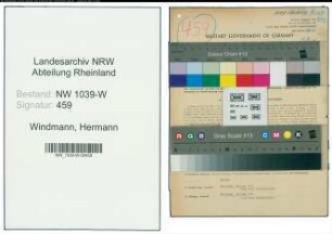 Entnazifizierung Hermann Windmann , geb. 26.06.1890 (Bahninspektor)