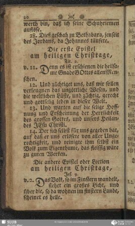 [Am heiligen Christtage]