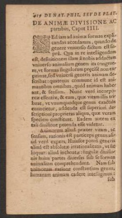De Animae Divisione Ac partibus, Caput IIII.