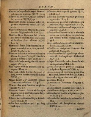 C. S. Schurzfleischi[i] Disputationes Historicae Civiles. [67], Index Posterior, Rerum monumenta omnium, exceptis additamentis, fidelissime exhibens
