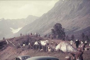 Reisefotos Norwegen. Lyngenfjord. Samen-Zeltlager in Lyngseidet