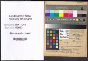Entnazifizierung Josef Hastenrath , geb. 29.03.1897 (Bauarbeiter)