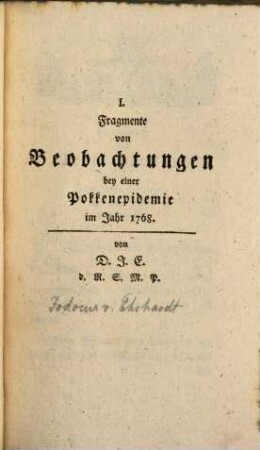 Samlung von Beobachtungen aus der Arzneygelahrheit und Naturkunde. 3. 1771