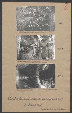 Höhe 631 bei Ban de Sapt: Bau eines Unterstandest Mai 1915
