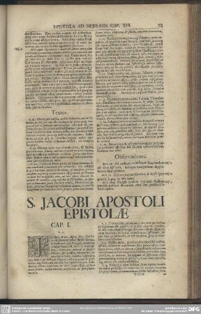 S. Jacobi Apostoli Epistolae