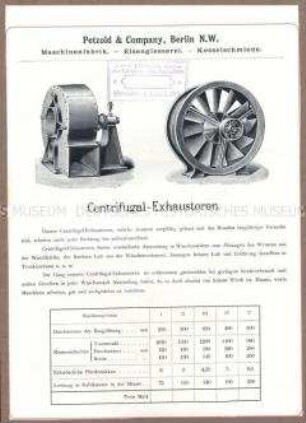 Zentrifugal-Exhaustoren