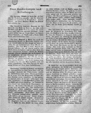 Neue Entdeckungen und Erfindungen.