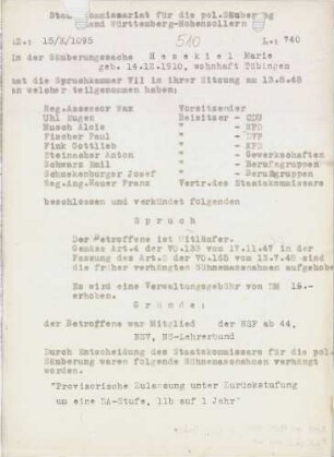 Hesekiel, Marie