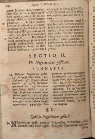 Sectio II. De Negotiorum gestione.
