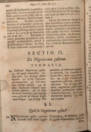 Sectio II. De Negotiorum gestione.