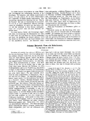 Johann Heinrich Voss als Schulmann : (Fortsetzung)