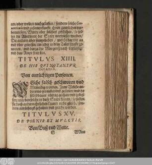 Titulus XIIII. De His Qui Notantur Infamia. Von anrüchtigen Personen.