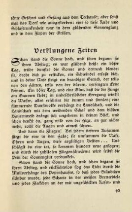 Verklungene Zeiten
