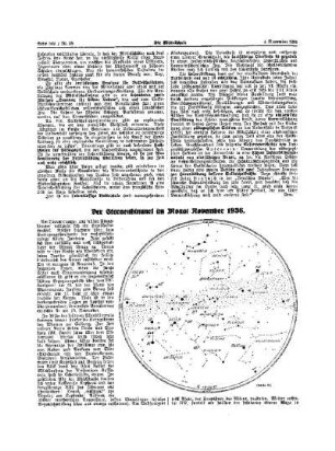 Der Sternenhimmel im Monat November 1936