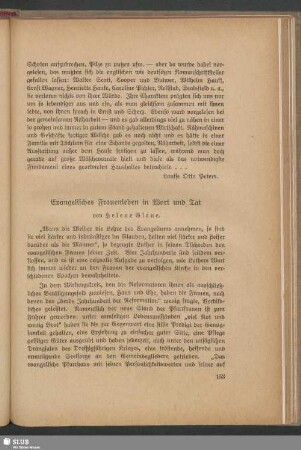 Evangelisches Frauenleben in Wort und Tat