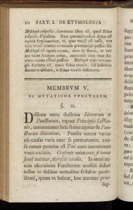 Membrum V. De mutatione punctorum.