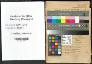 Entnazifizierung Nikolaus Loeffler , geb. 27.04.1892 (Lehrer)