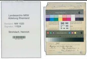 Entnazifizierung Heinrich Strohdach , geb. 22.04.1896 (Stahlschleifenmeister)