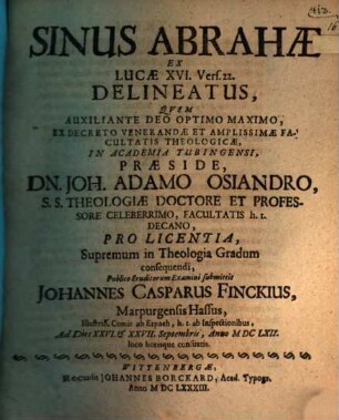Sinus Abrahae ex Lucae XVI, 22. delineatus