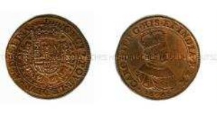 Niederländischer Historienpfennig auf Karl II. (französisch, lateinisch)