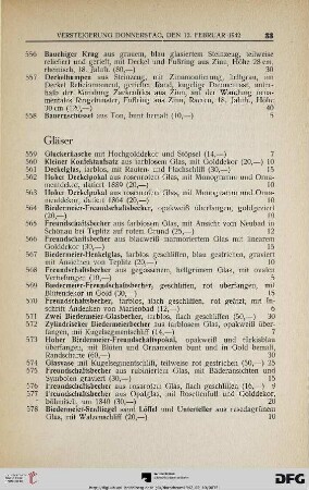 Gläser (Nr. 559-629)
