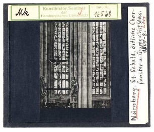 Nürnberg: St. Sebald, öslt. Chorfenster und Gruppe von Veit Stoß, 1507-8