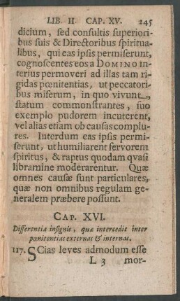Cap. XVI. Differentia insignis, quae interdecit inter ...