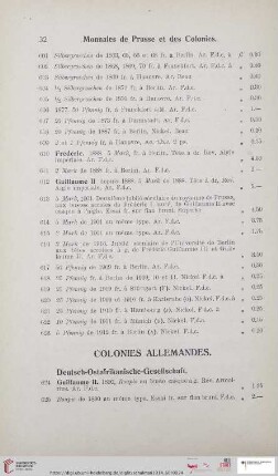Colonies Allemandes (Nr. 624 - 913)
