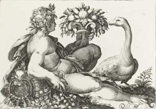 Flußgott mit Gans