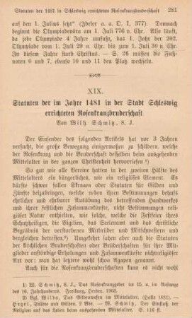 281-288 Statuten der im Jahre 1481 in der Stadt Schleswig errichteten Rosenkranzbruderschaft