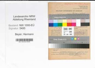 Entnazifizierung Hermann Beyer, geb. 14.06.1905 (Arbeiter)