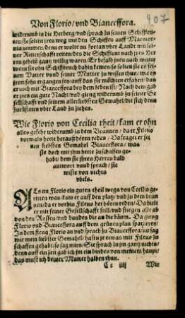 Wie Florio von Cecilia rheit/ kam er ohn alles gefehr widerumb zu dem Brunnen/ ...