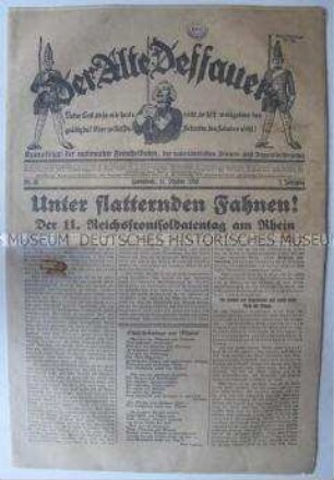 Wochenzeitung des Stahlhelm-Bundes "Der Alte Dessauer" zum Reichsfrontsoldatentag 1930