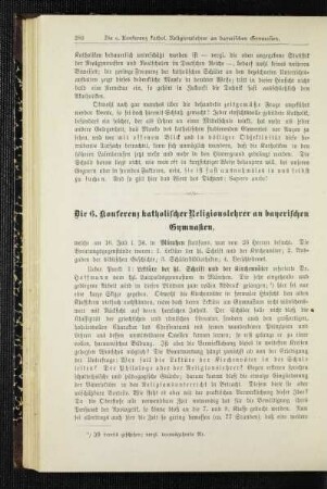 ¬Die¬ 6. Konferenz katholischer Religionslehrer an bayerischen Gymnasien
