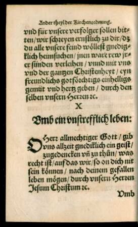 X Umb ein unstrefflich leben: