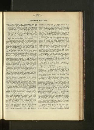 Literatur-Bericht und Koloniale Literatur. XXII