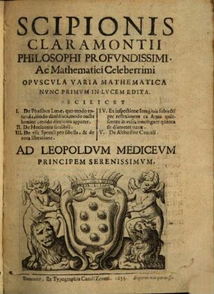 Opuscula varia mathematica