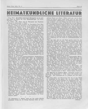 Heimatkundliche Literatur.