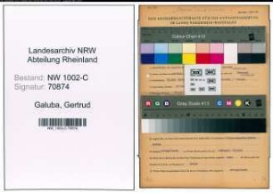 Entnazifizierung Gertrud Galuba, geb. 25.05.1910 (Filialleiterin)