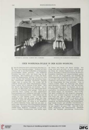 Über Wohnungs-Pflege in der Klein-Wohnung, [2]